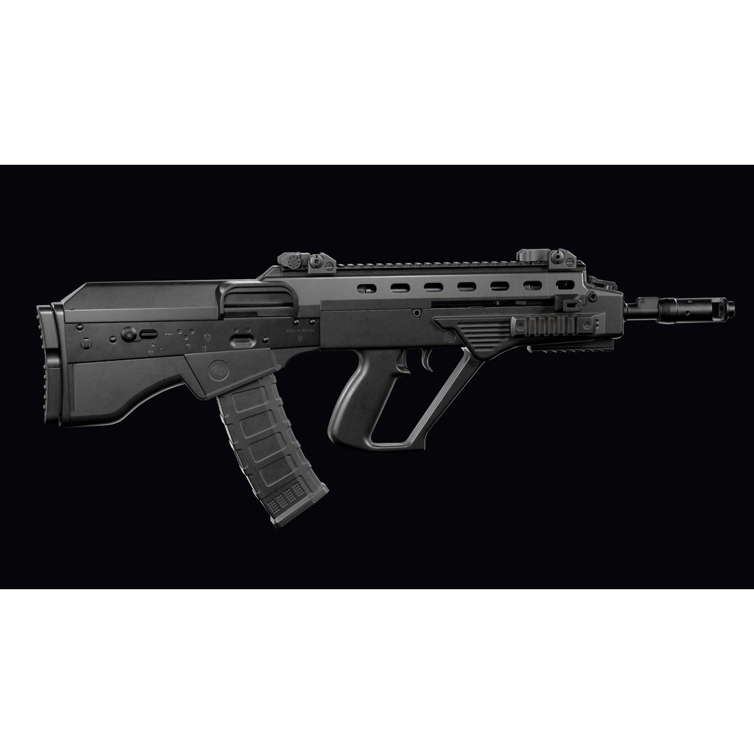 Vulkan Malyuk 3D Model – Low Poly Tactical Assault Rifle, Game Ready FBX - View 19