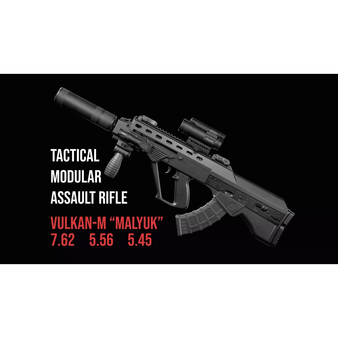 Vulkan Malyuk 3D Model – Low Poly Tactical Assault Rifle, Game Ready FBX - View 2