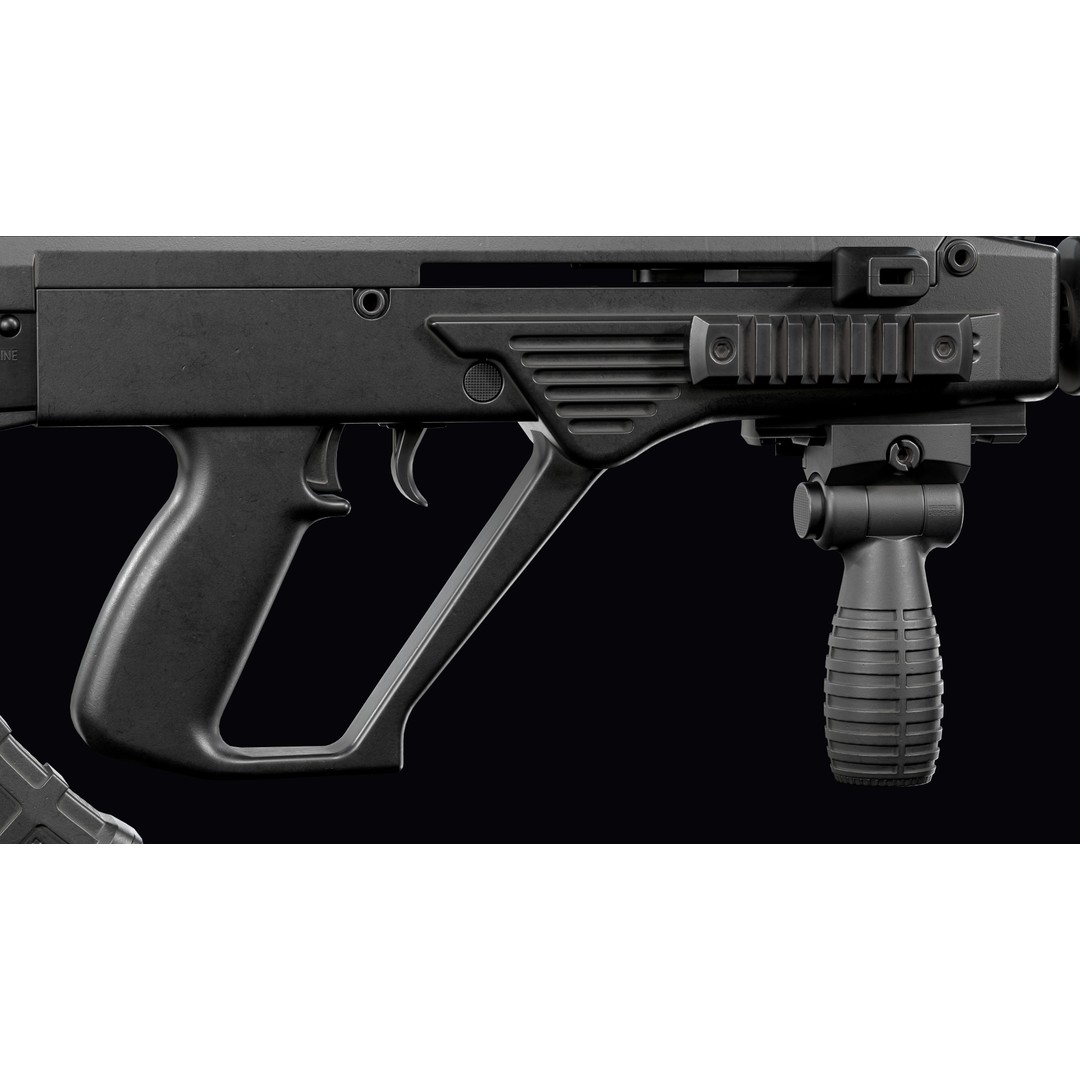 Vulkan Malyuk 3D Model – Low Poly Tactical Assault Rifle, Game Ready FBX - View 36