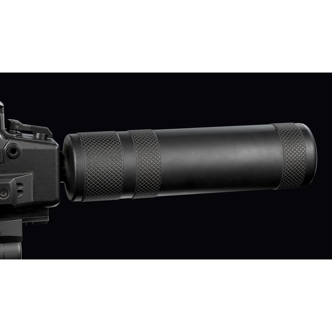 Vulkan Malyuk 3D Model – Low Poly Tactical Assault Rifle, Game Ready FBX - View 38