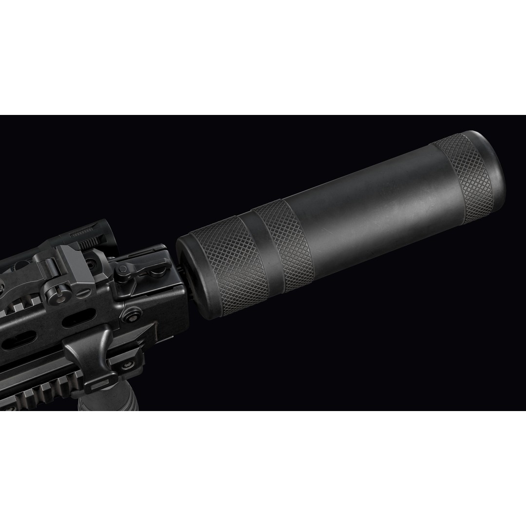 Vulkan Malyuk 3D Model – Low Poly Tactical Assault Rifle, Game Ready FBX - View 39