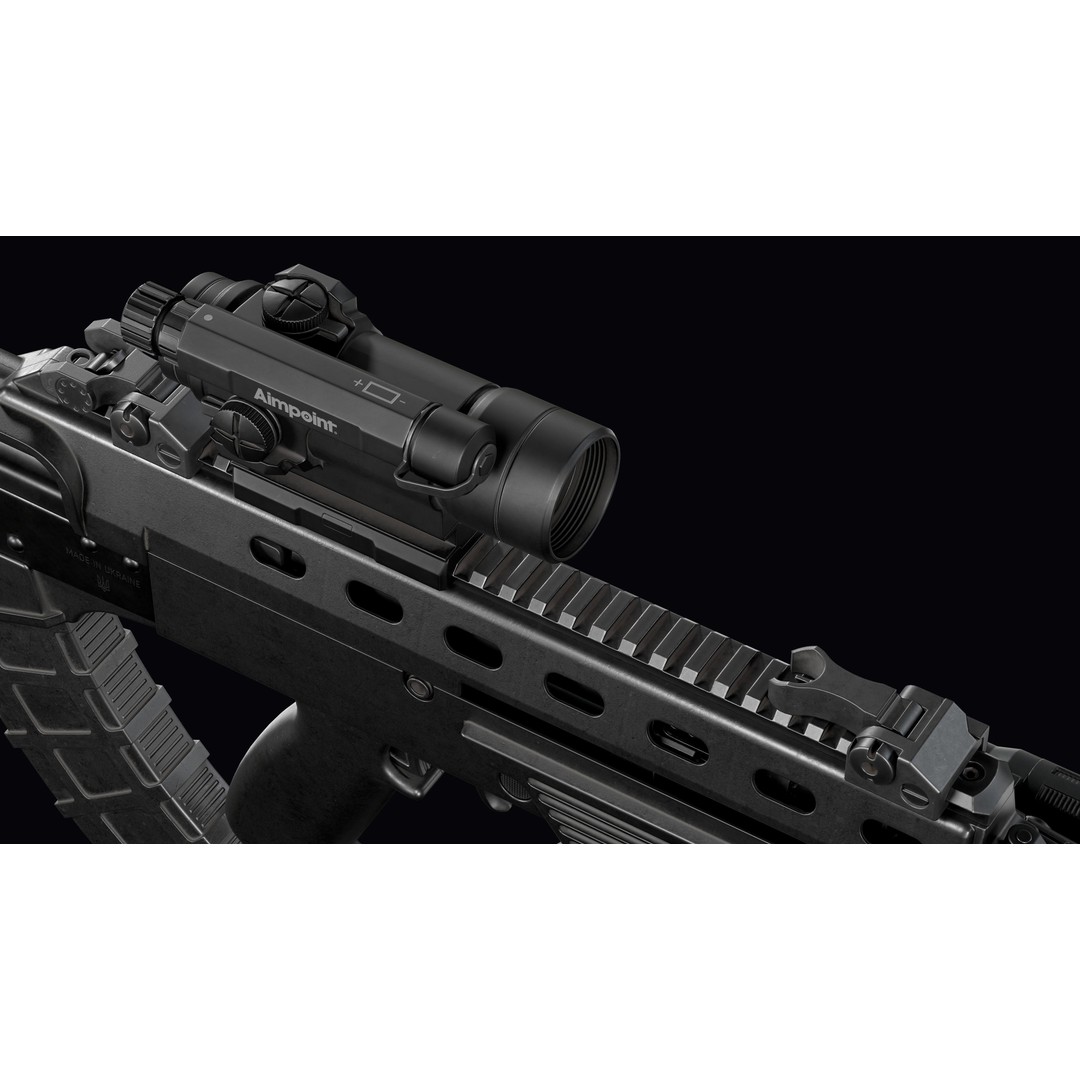 Vulkan Malyuk 3D Model – Low Poly Tactical Assault Rifle, Game Ready FBX - View 40