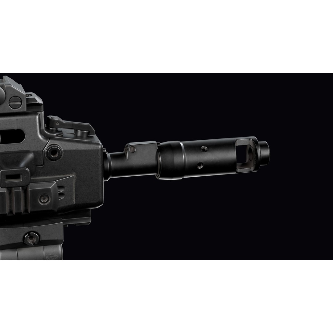 Vulkan Malyuk 3D Model – Low Poly Tactical Assault Rifle, Game Ready FBX - View 41