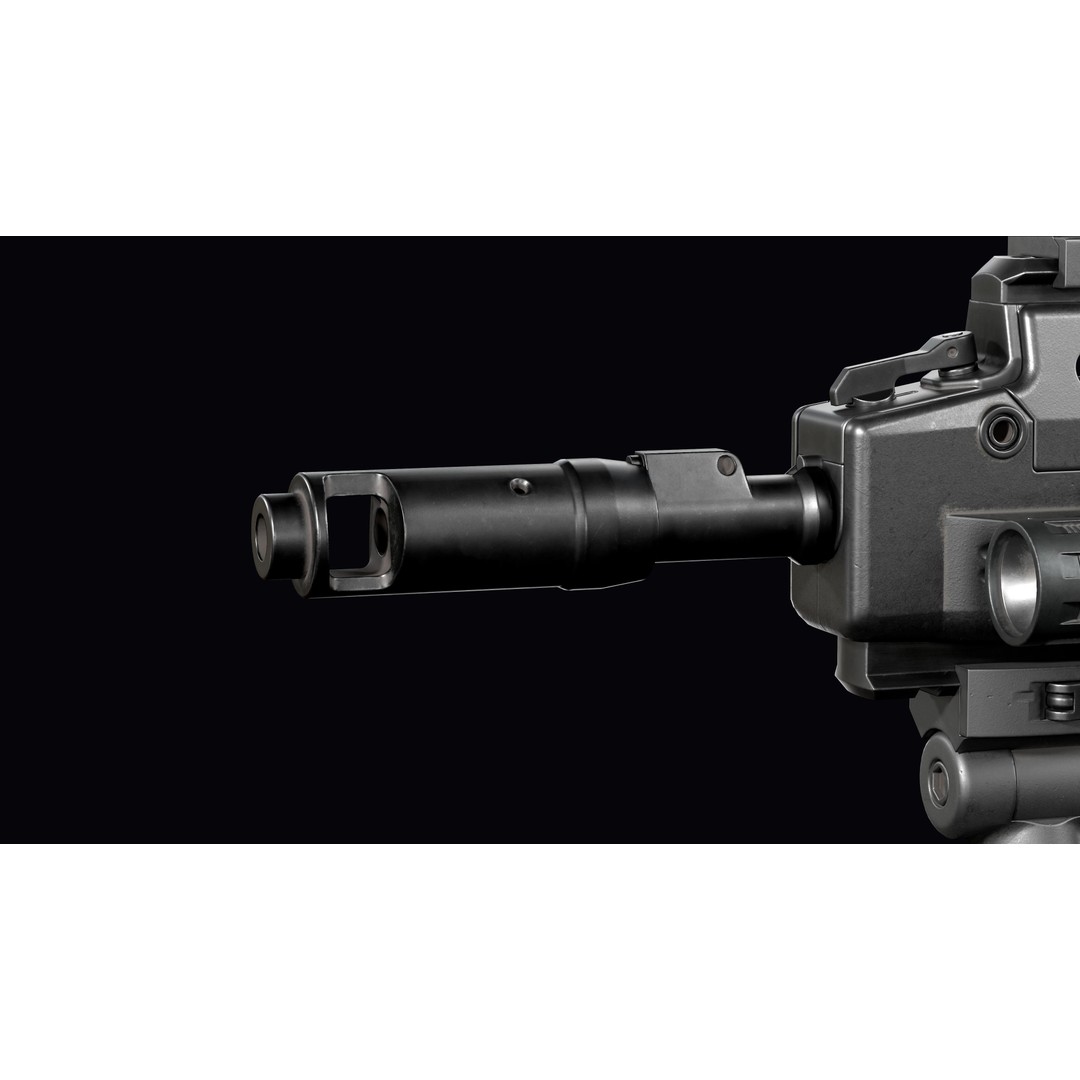 Vulkan Malyuk 3D Model – Low Poly Tactical Assault Rifle, Game Ready FBX - View 42