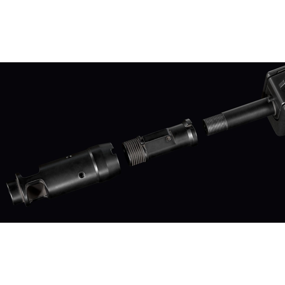 Vulkan Malyuk 3D Model – Low Poly Tactical Assault Rifle, Game Ready FBX - View 43