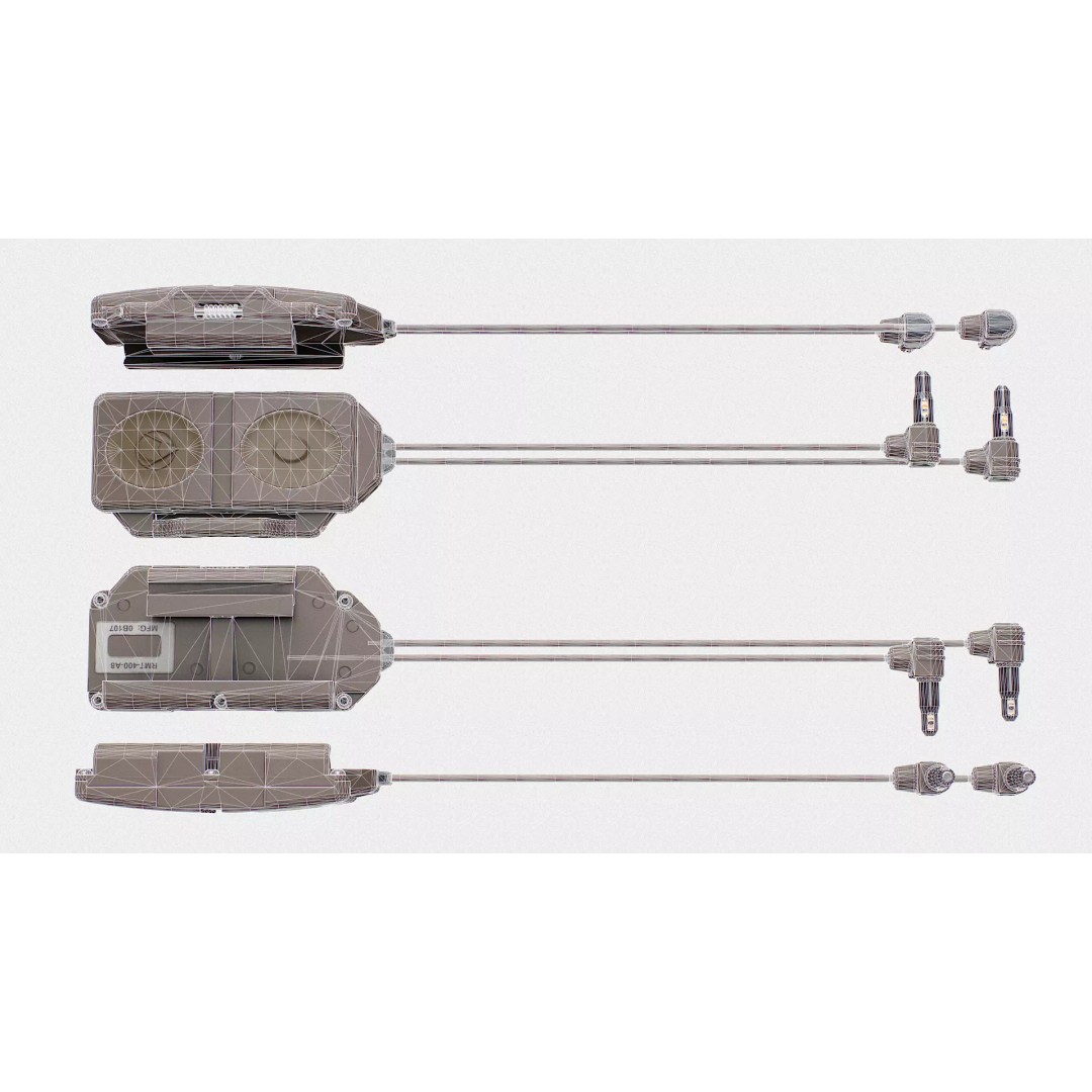 Insight RMT-400-A8 Dual Button Pressure Switch 3D Model – Low Poly Game Asset, FBX, OBJ, Blender
