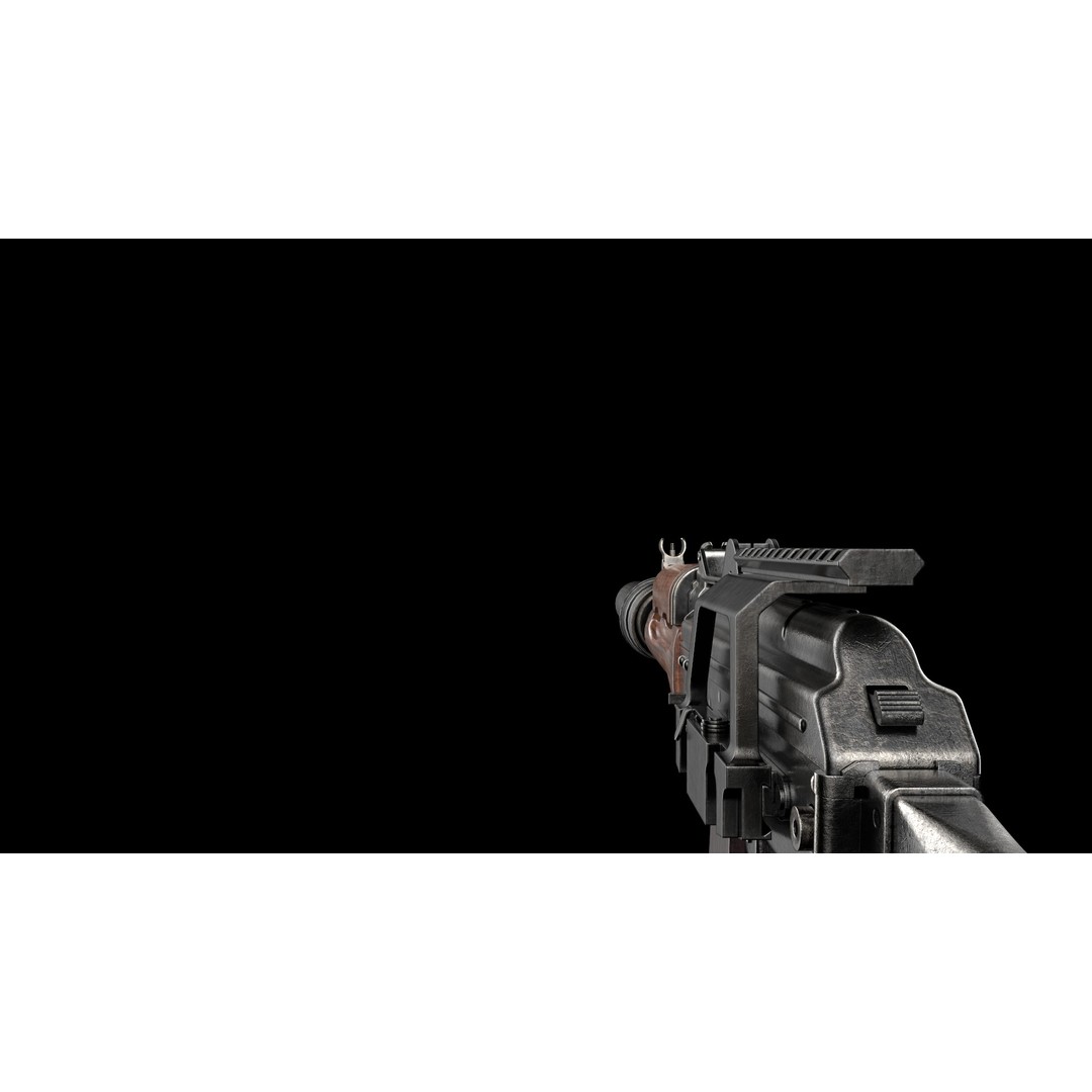 AKS-74U 3D Model – Low Poly Game Ready Rifle, FBX, PBR Textures - View 33