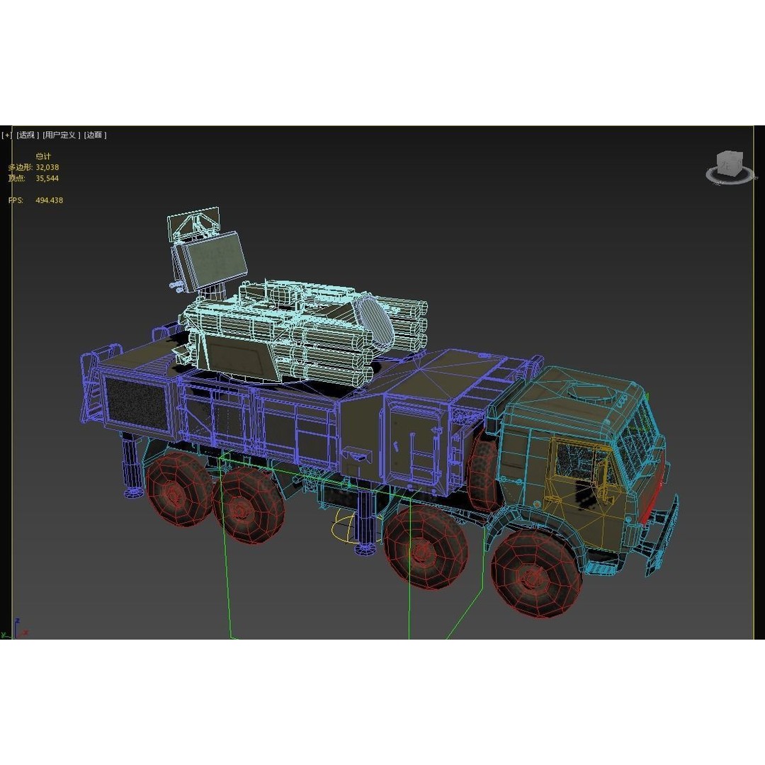 Pantsir S1 3D Model – Low Poly Military Vehicle, FBX, OBJ