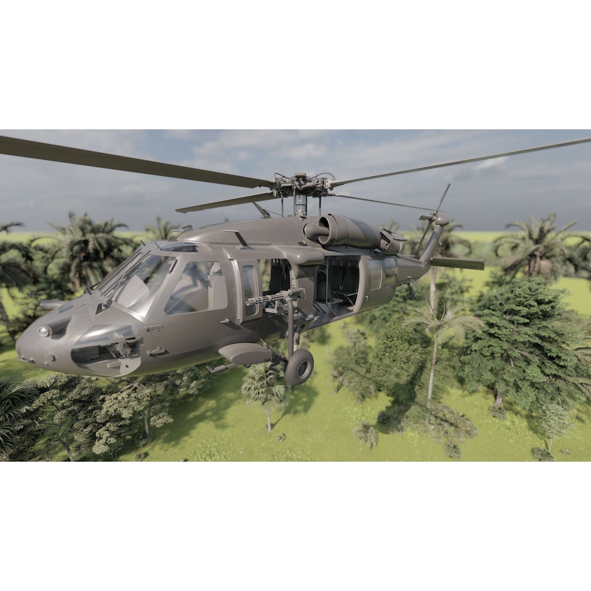 Sikorsky MH-60L - Game-Ready 3D Model - View 13