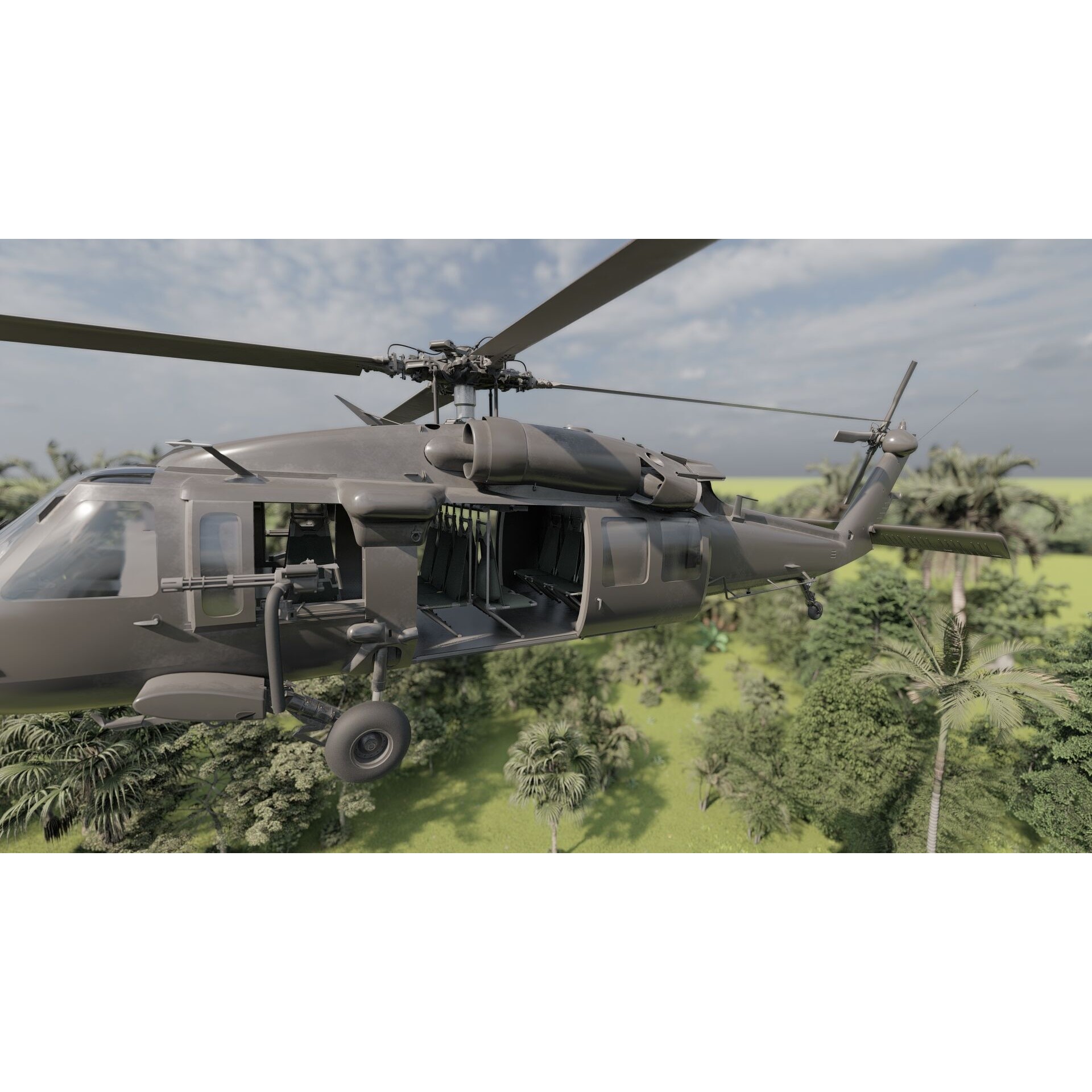 Sikorsky MH-60L - Game-Ready 3D Model - View 14