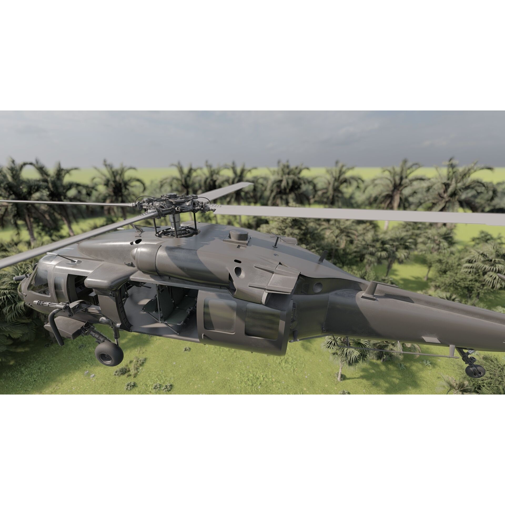 Sikorsky MH-60L - Game-Ready 3D Model - View 15