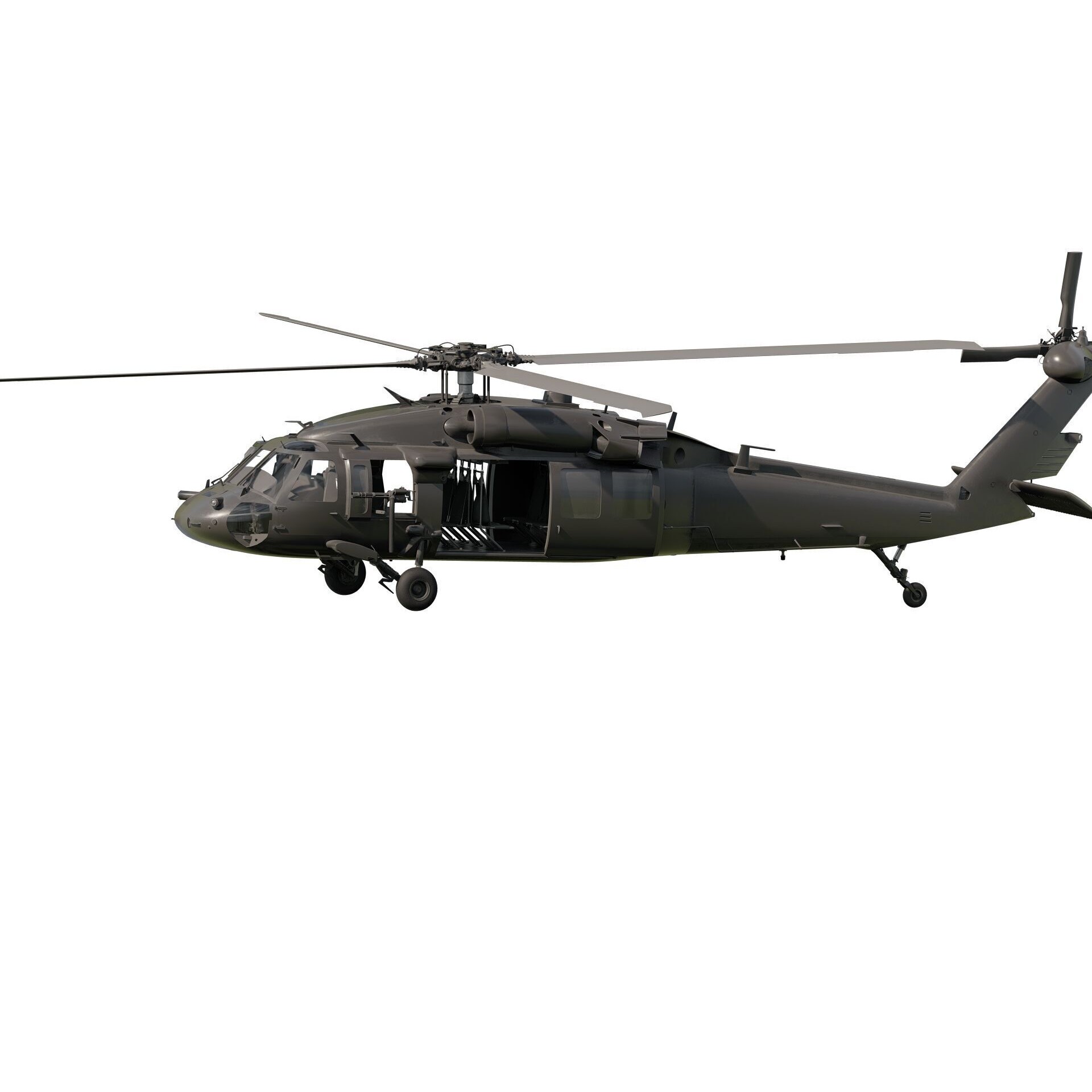 Sikorsky MH-60L - Game-Ready 3D Model - View 3