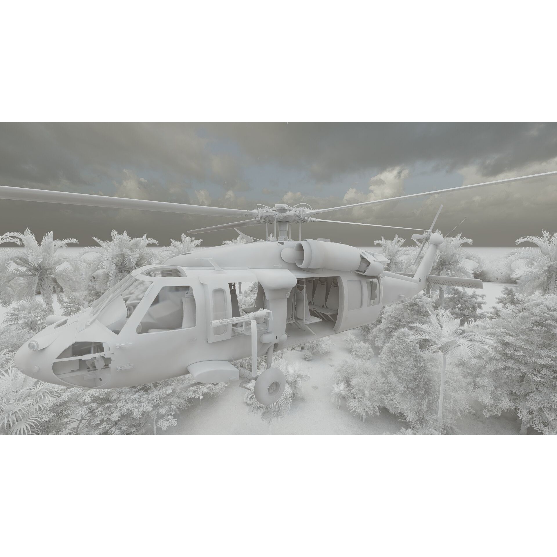 Sikorsky MH-60L - Game-Ready 3D Model - View 30