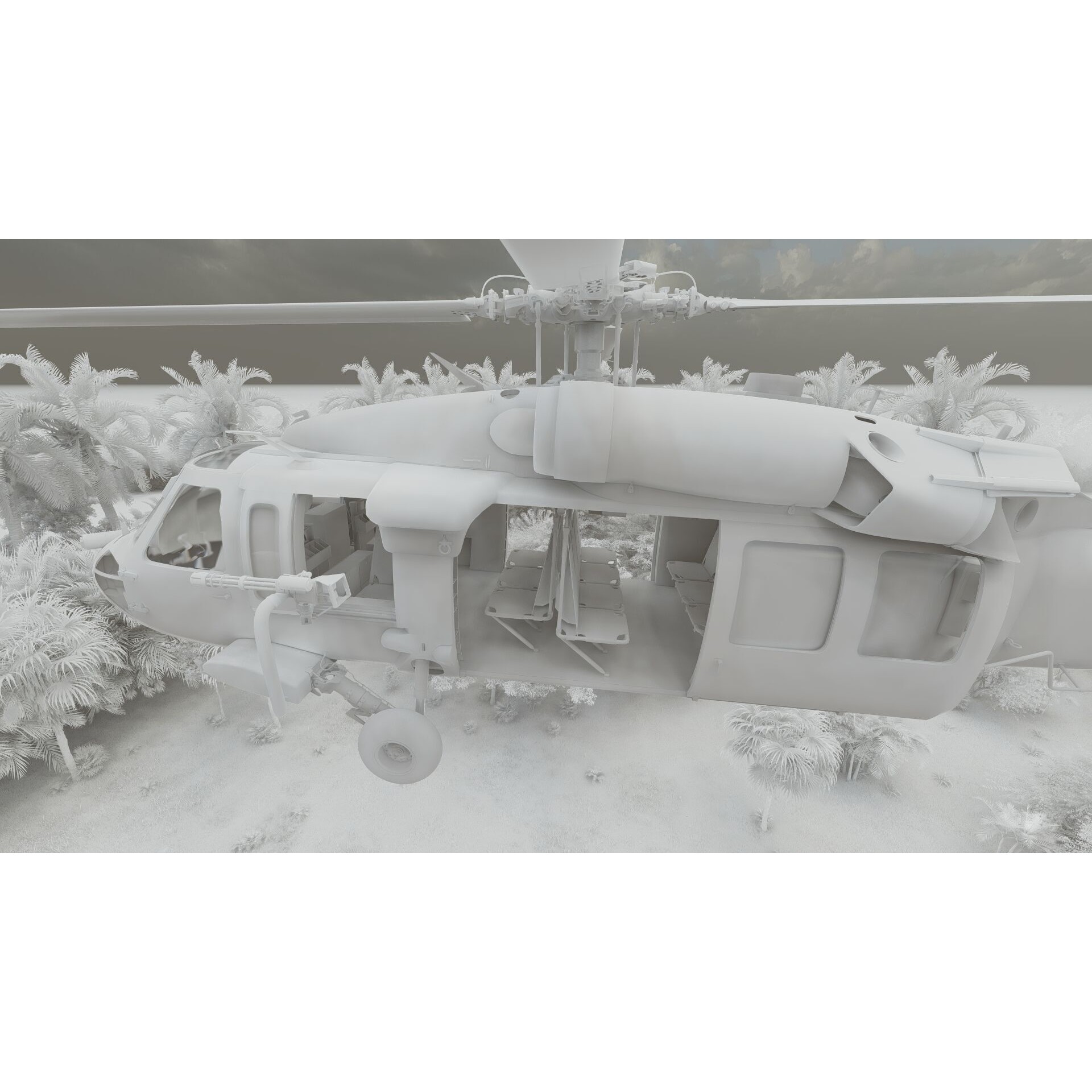Sikorsky MH-60L - Game-Ready 3D Model - View 31