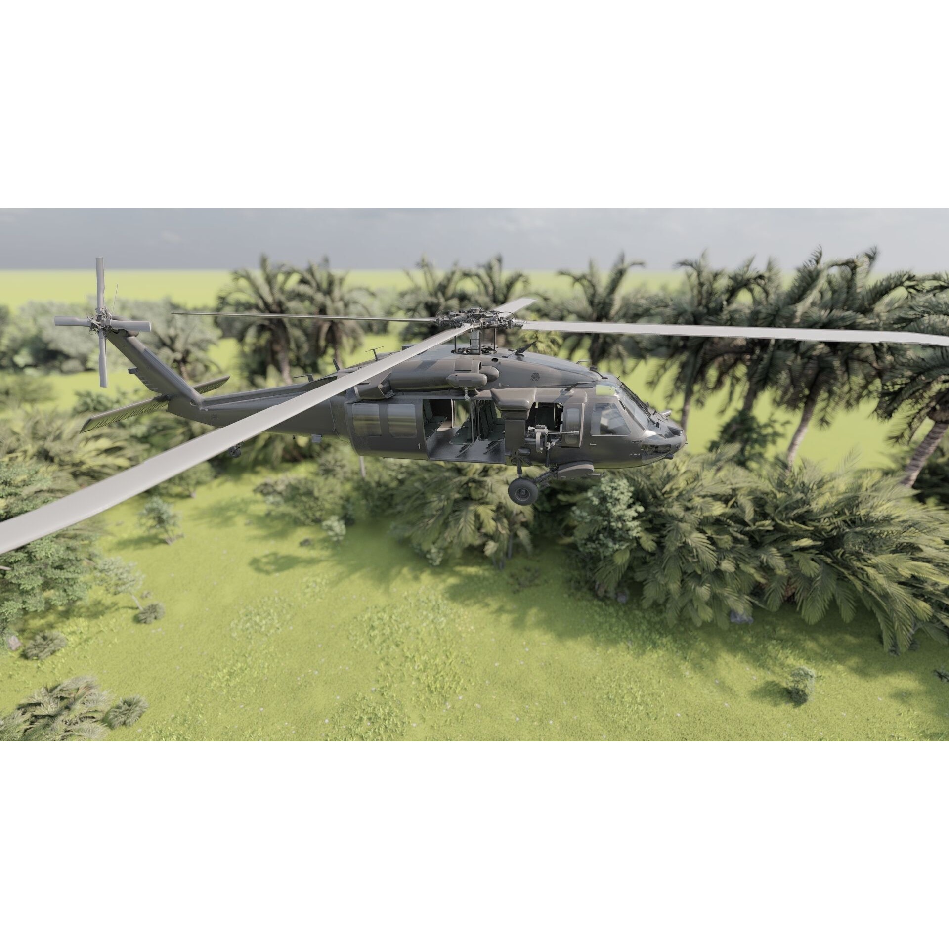 Sikorsky MH-60L - Game-Ready 3D Model - View 8