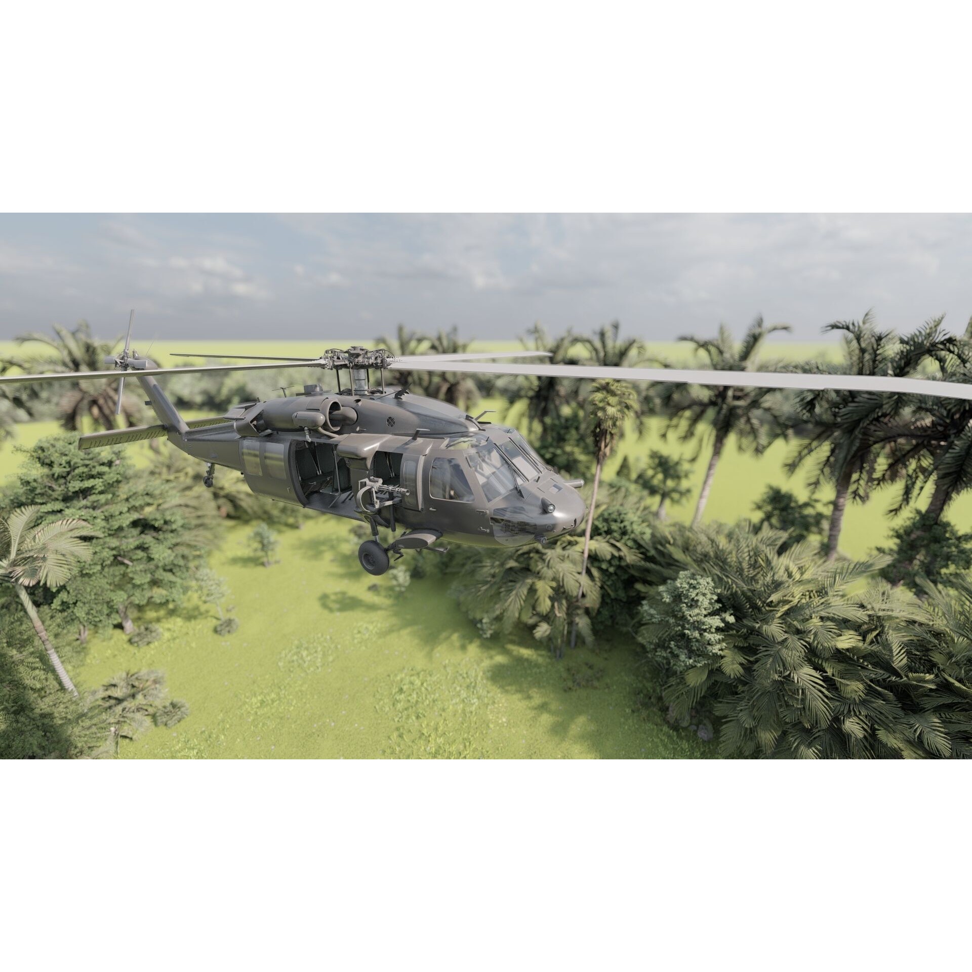 Sikorsky MH-60L - Game-Ready 3D Model - View 9