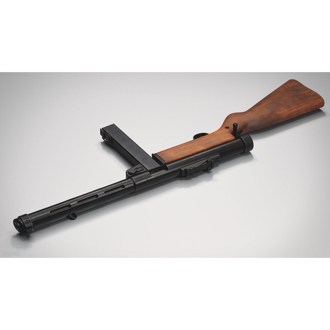 Suomi KP-31 3D Model – Low Poly Military Gun Asset, FBX & OBJ - View 14