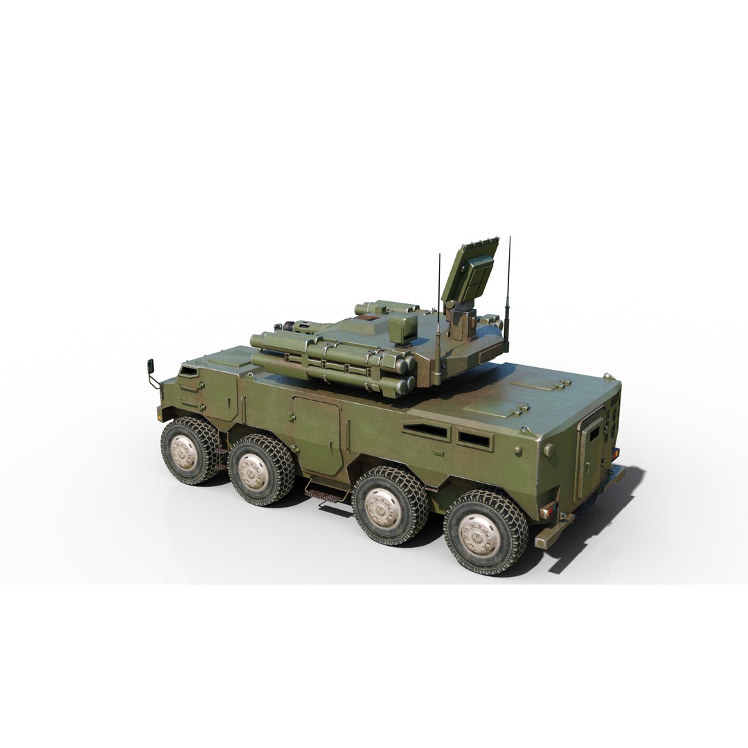 PLA Type 625E AA Gun Missile System 3D Model – Low Poly Military Vehicle, FBX - View 12