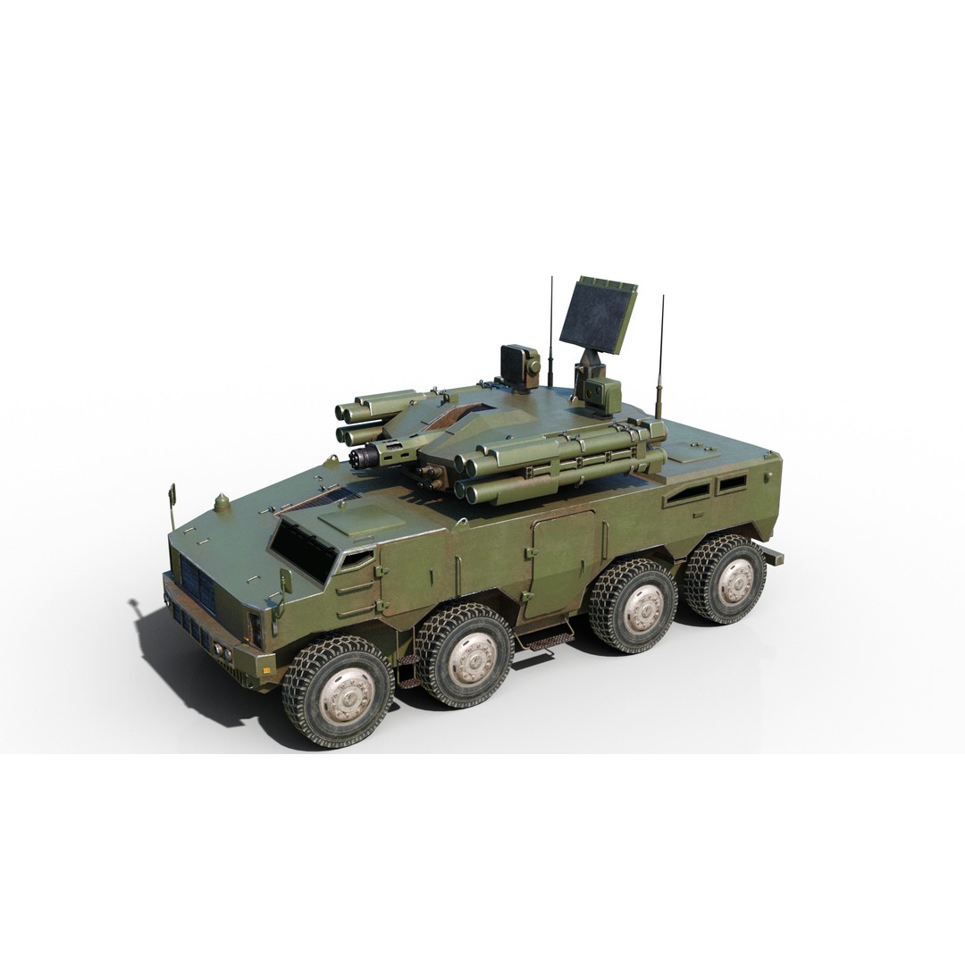 PLA Type 625E AA Gun Missile System 3D Model – Low Poly Military Vehicle, FBX - View 13