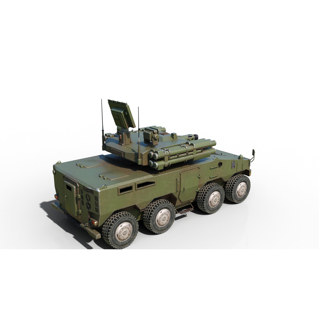 PLA Type 625E AA Gun Missile System 3D Model – Low Poly Military Vehicle, FBX - View 14