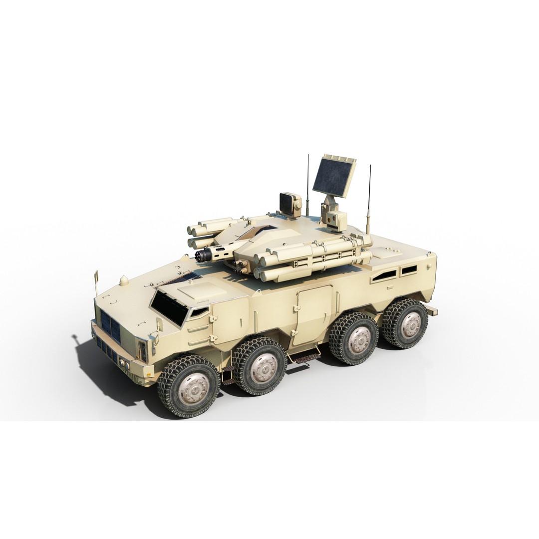 PLA Type 625E AA Gun Missile System 3D Model – Low Poly Military Vehicle, FBX - View 15