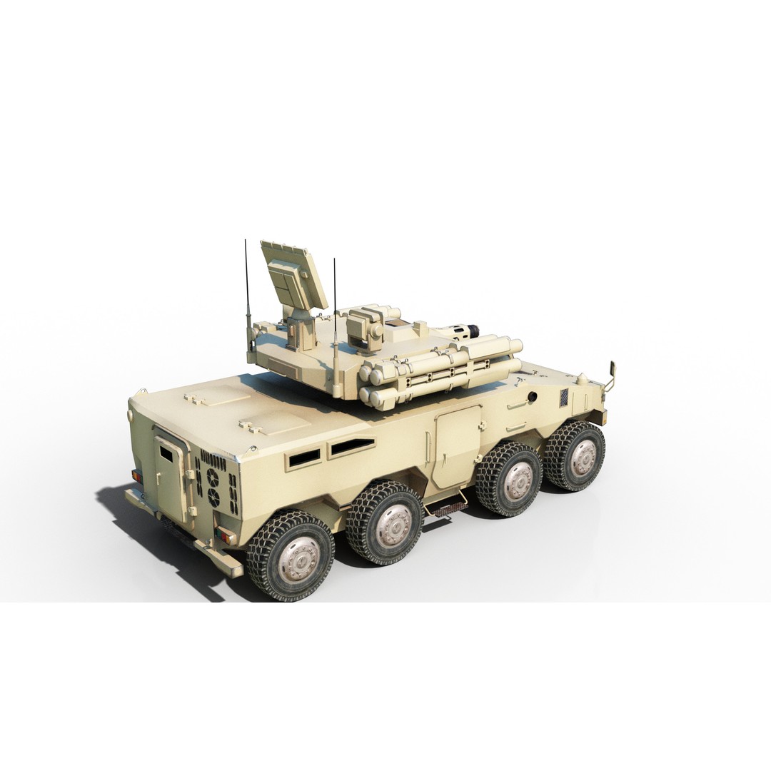 PLA Type 625E AA Gun Missile System 3D Model – Low Poly Military Vehicle, FBX - View 16