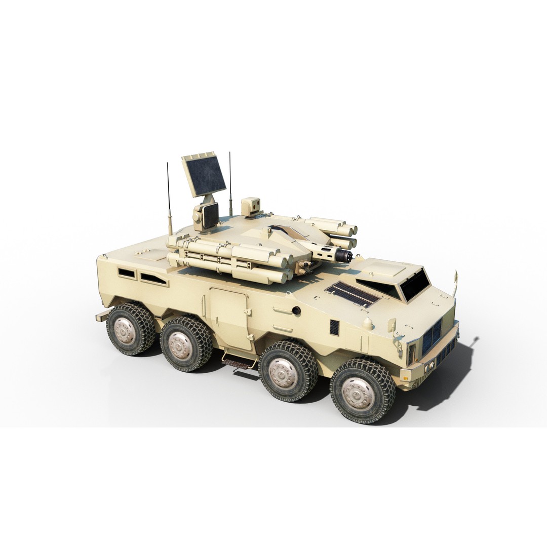 PLA Type 625E AA Gun Missile System 3D Model – Low Poly Military Vehicle, FBX - View 17