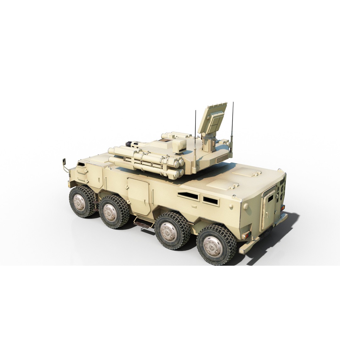 PLA Type 625E AA Gun Missile System 3D Model – Low Poly Military Vehicle, FBX - View 18