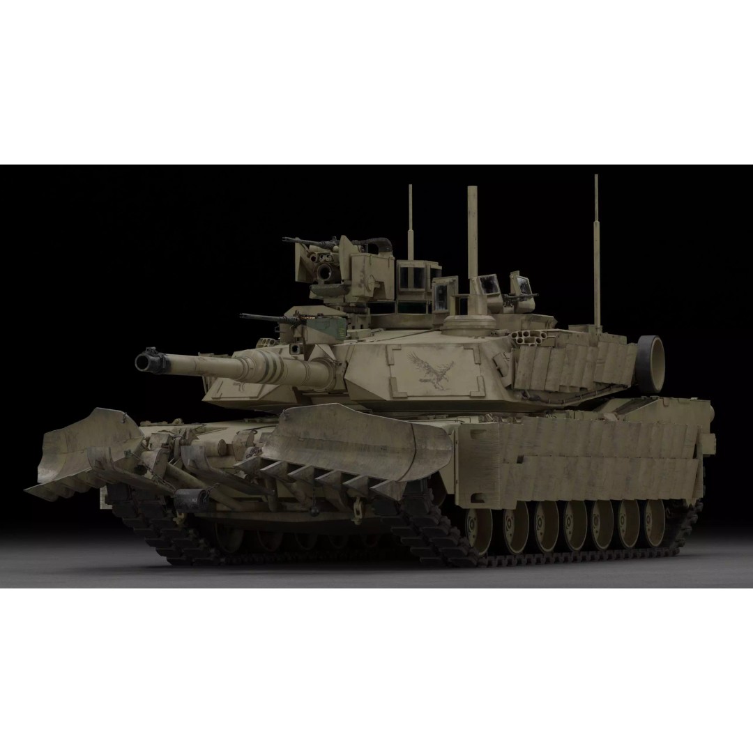 M1A2 SEP2 Abrams Tank 3D Model – High Poly PBR Game Asset, Blender