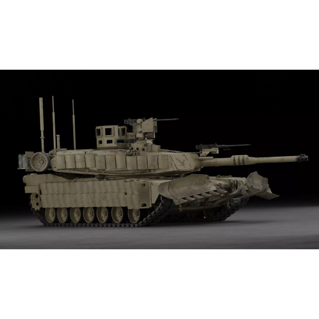 M1A2 SEP2 Abrams Tank 3D Model – High Poly PBR Game Asset, Blender - View 5