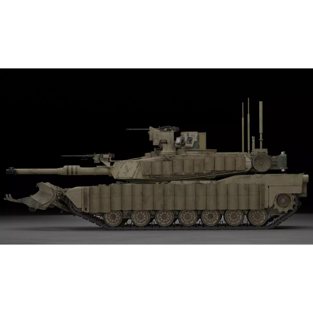 M1A2 SEP2 Abrams Tank 3D Model – High Poly PBR Game Asset, Blender - View 9