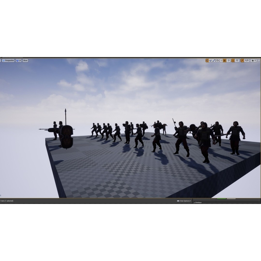 Persian Warrior 3D Model – Low Poly Game Asset, Rigged, PBR Textures - View 16