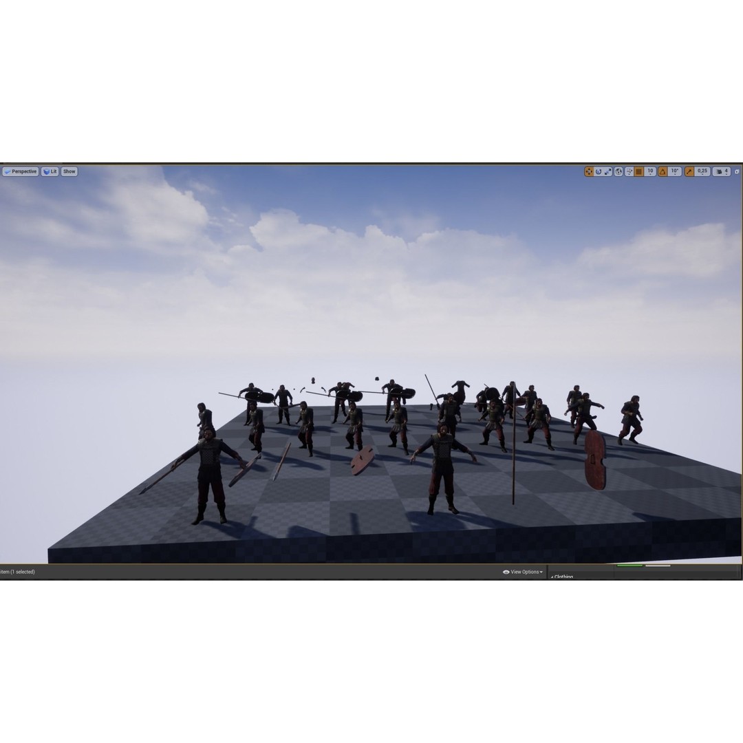 Persian Warrior 3D Model – Low Poly Game Asset, Rigged, PBR Textures - View 18