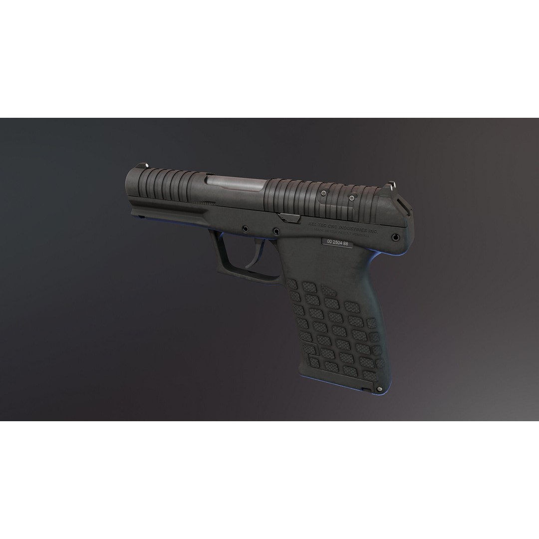 PR57 Pistol 3D Model – Low Poly Rigged Handgun with PBR Textures - View 3