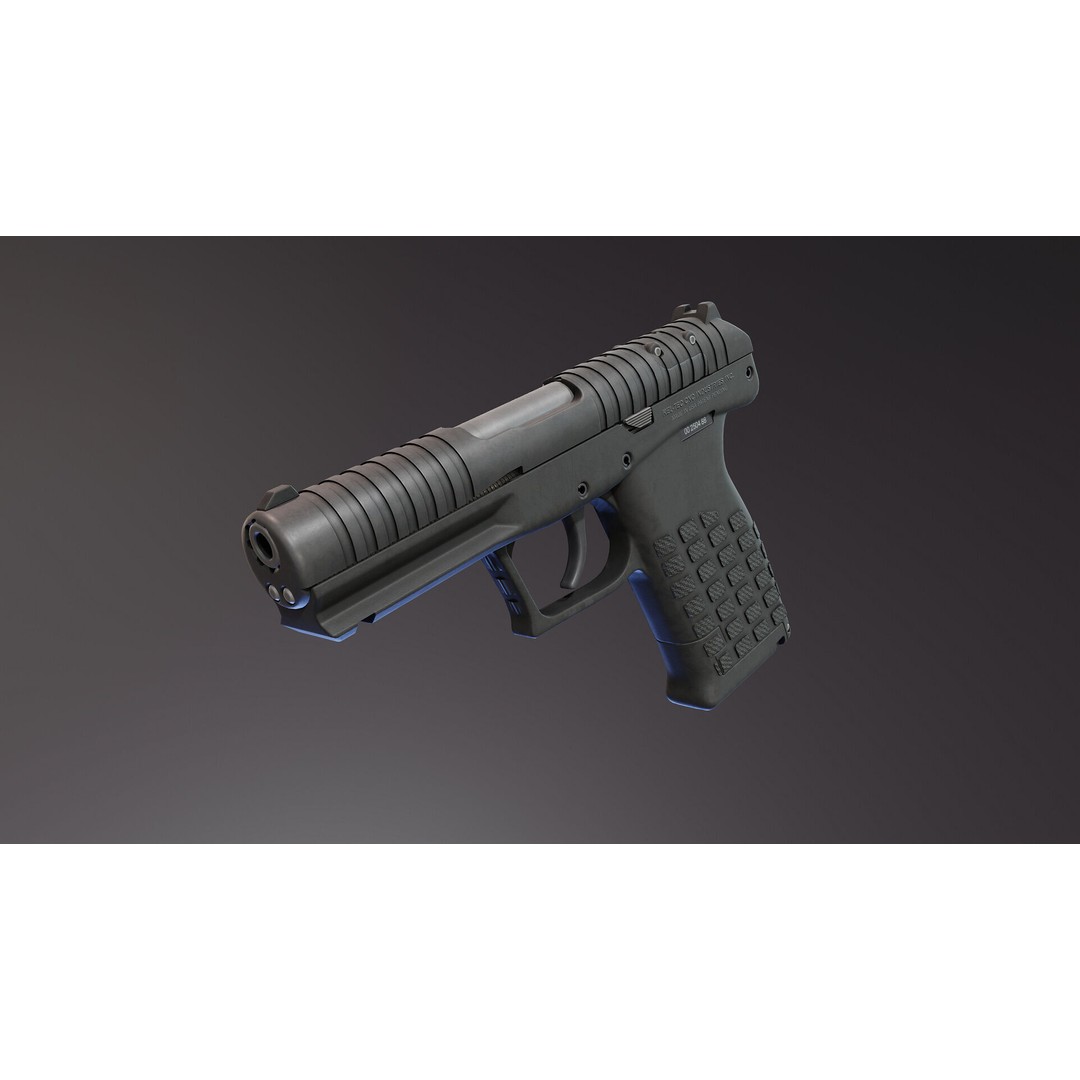 PR57 Pistol 3D Model – Low Poly Rigged Handgun with PBR Textures - View 4