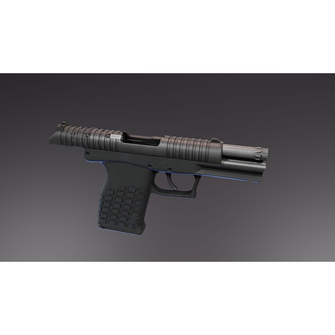 PR57 Pistol 3D Model – Low Poly Rigged Handgun with PBR Textures - View 5