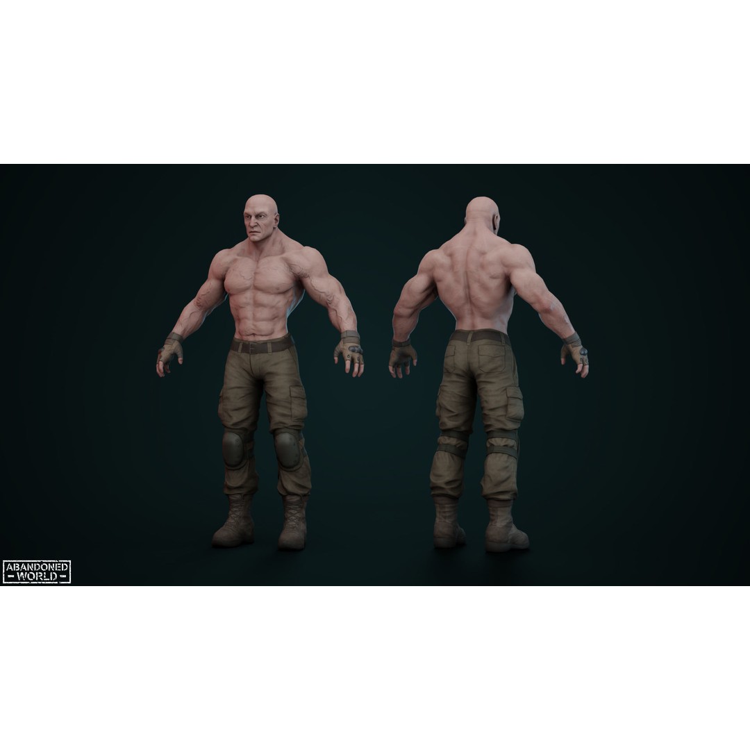 Military Boss 3D Model – Low Poly Game Ready Character for Unity, UE4 - View 10
