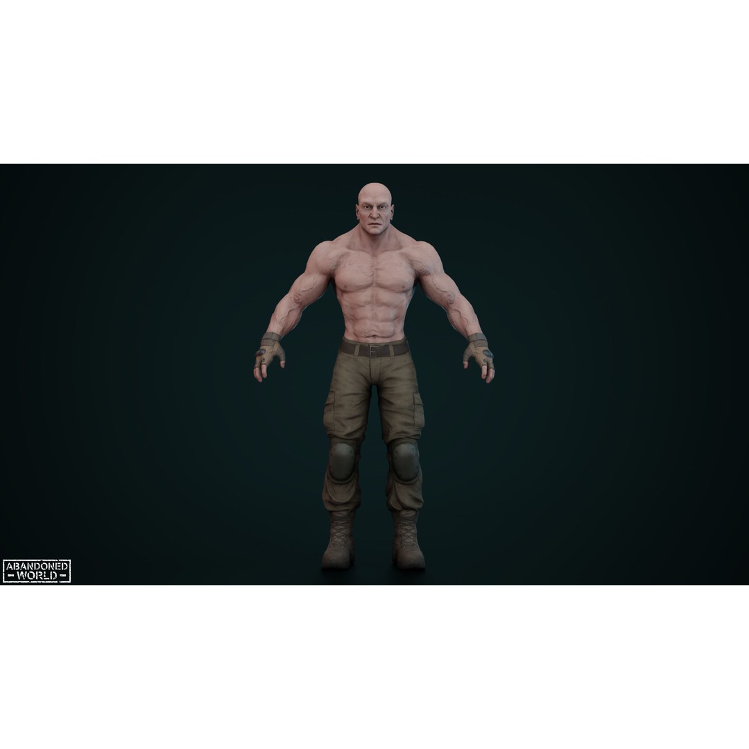 Military Boss 3D Model – Low Poly Game Ready Character for Unity, UE4 - View 11