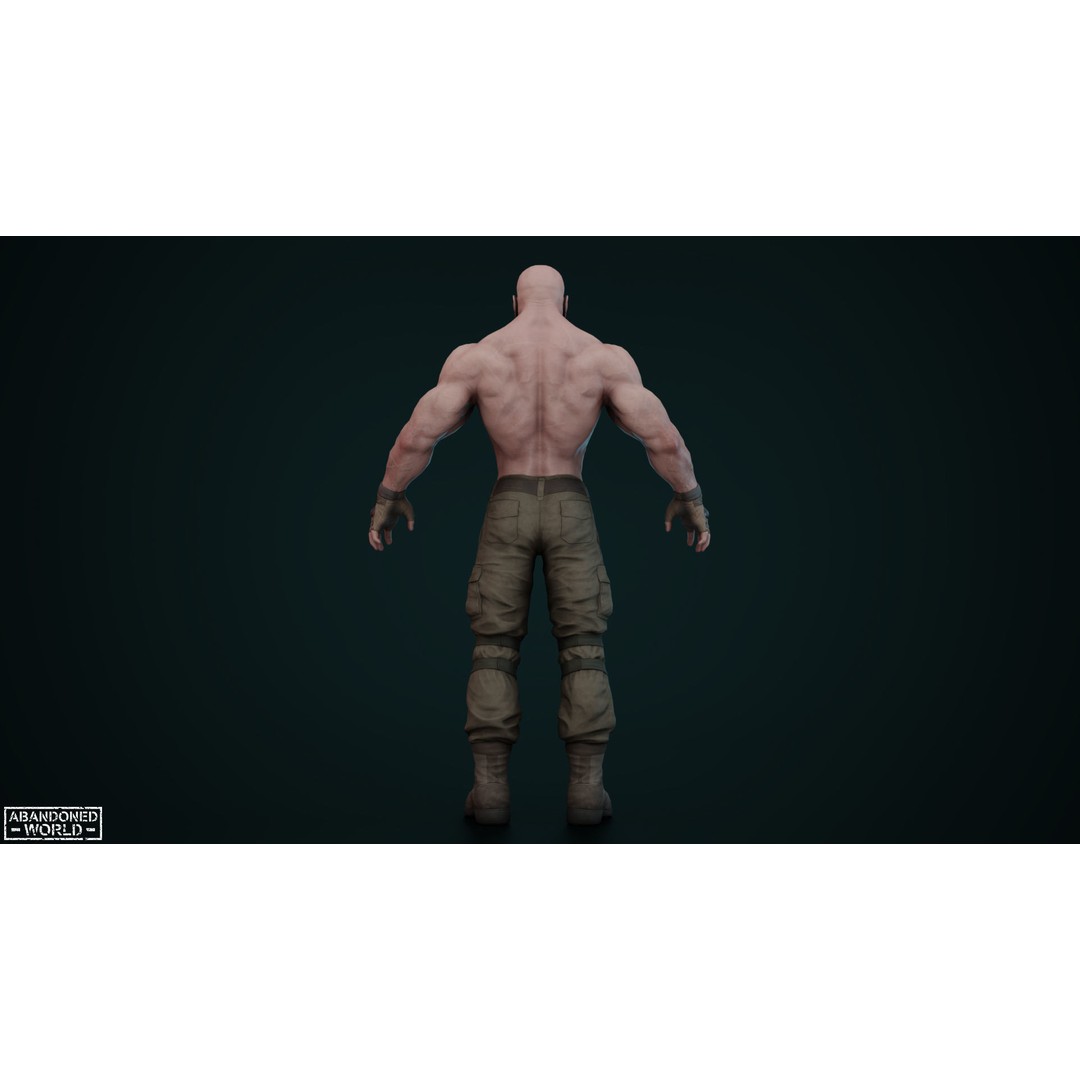 Military Boss 3D Model – Low Poly Game Ready Character for Unity, UE4 - View 12