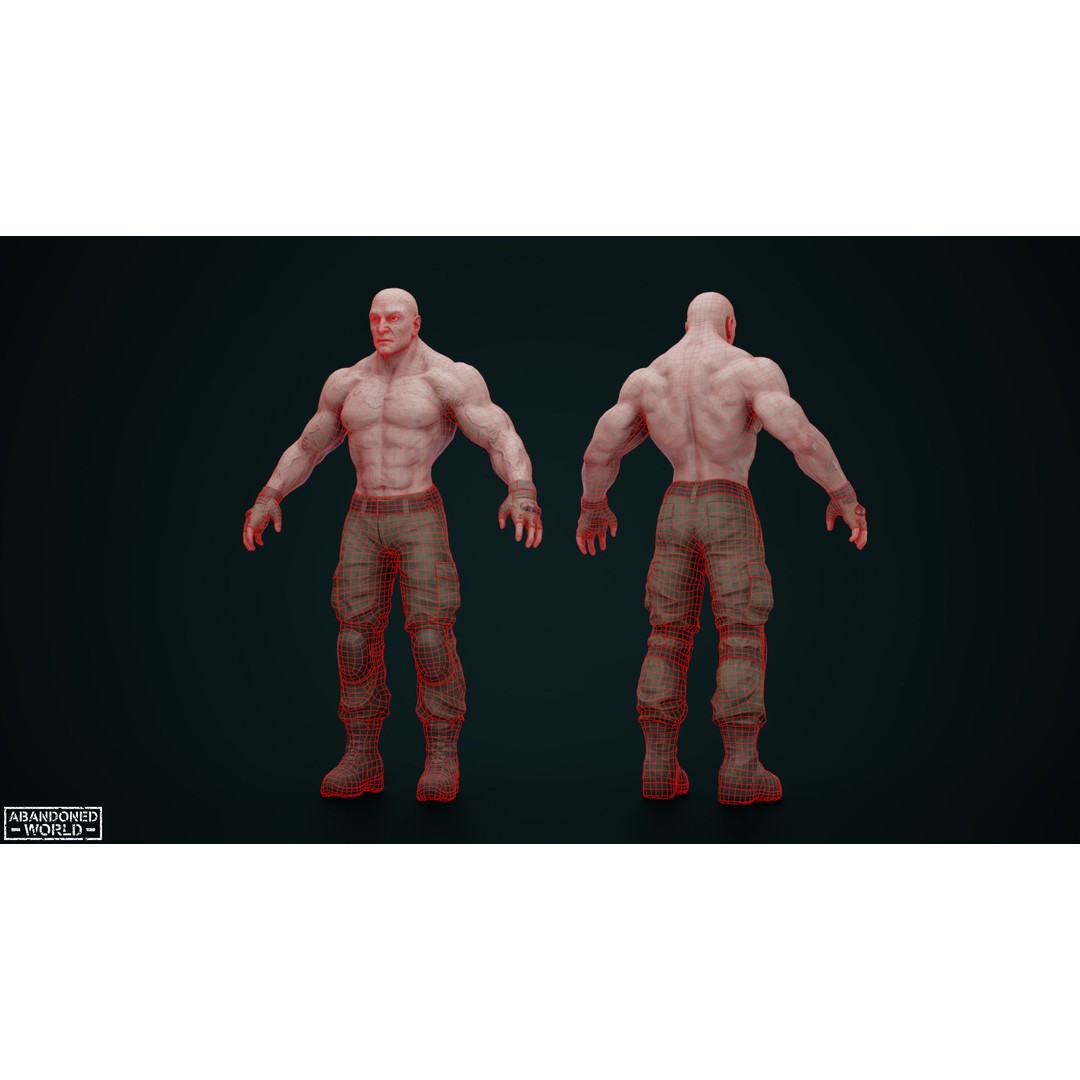 Military Boss 3D Model – Low Poly Game Ready Character for Unity, UE4 - View 13