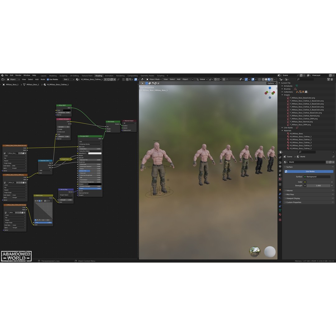 Military Boss 3D Model – Low Poly Game Ready Character for Unity, UE4 - View 16