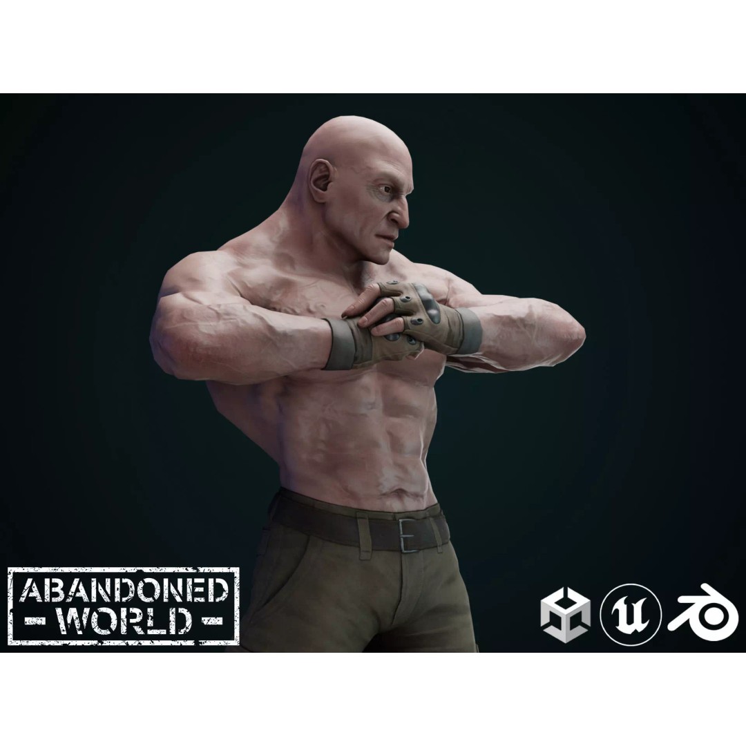 Military Boss 3D Model – Low Poly Game Ready Character for Unity, UE4 - View 2