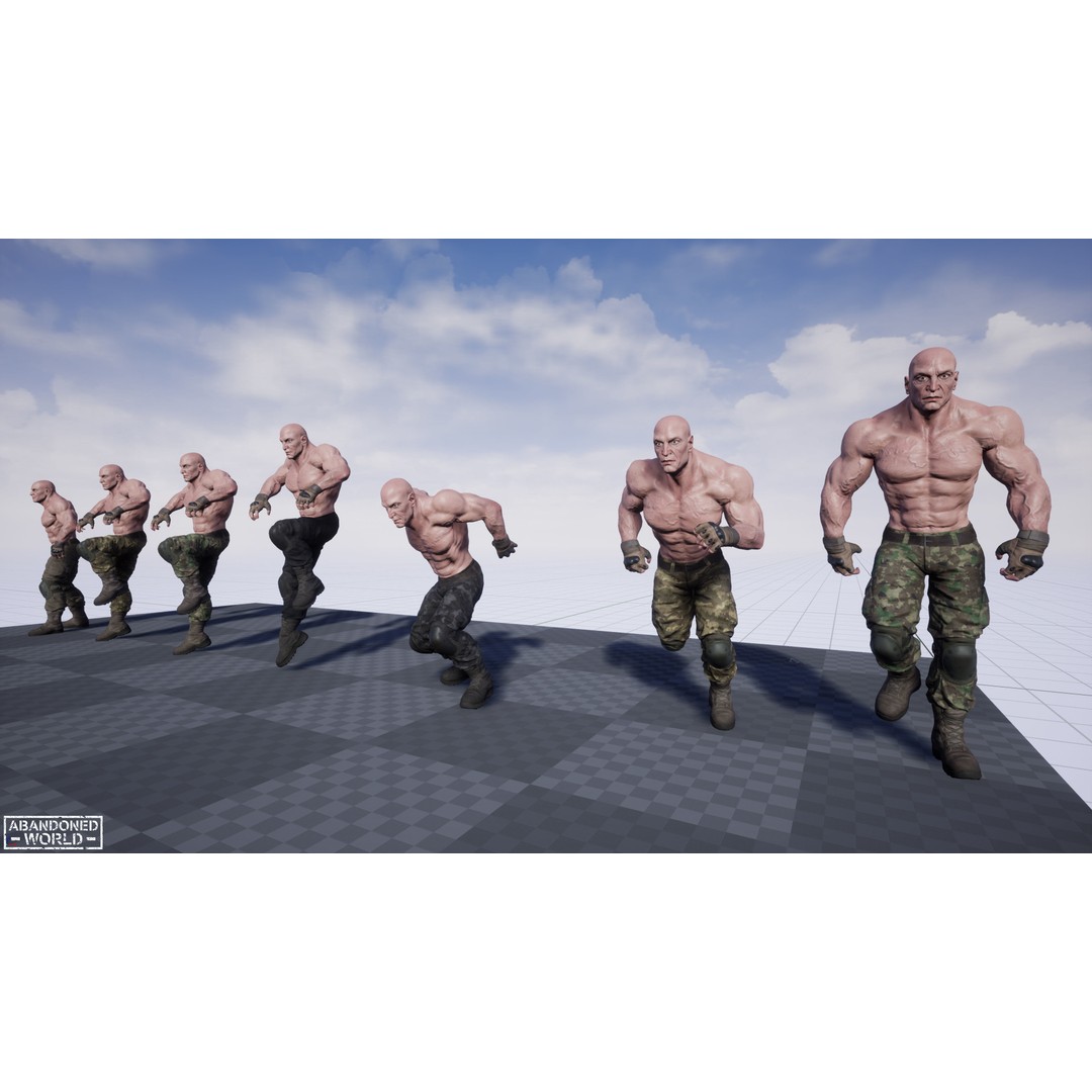 Military Boss 3D Model – Low Poly Game Ready Character for Unity, UE4 - View 23
