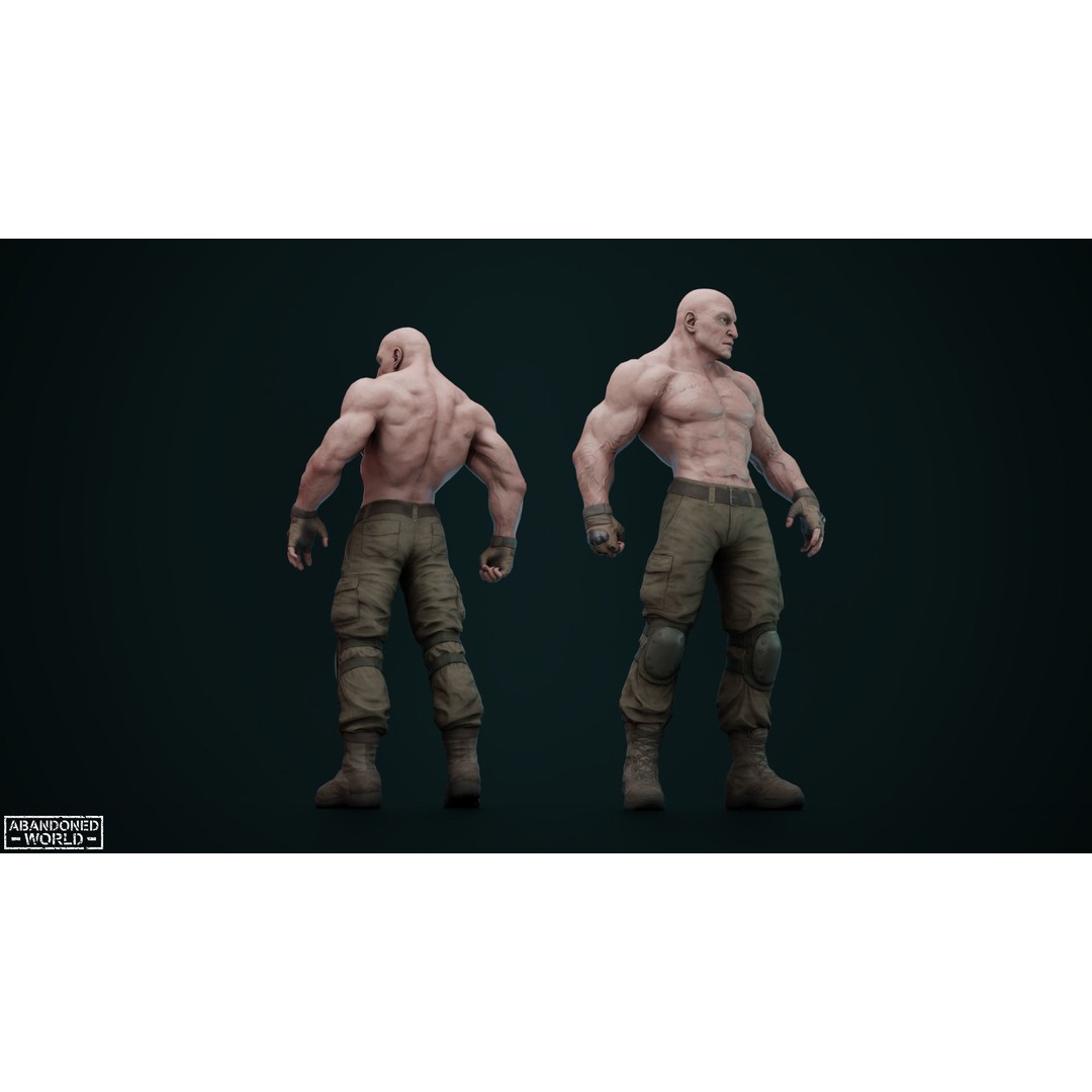 Military Boss 3D Model – Low Poly Game Ready Character for Unity, UE4 - View 4