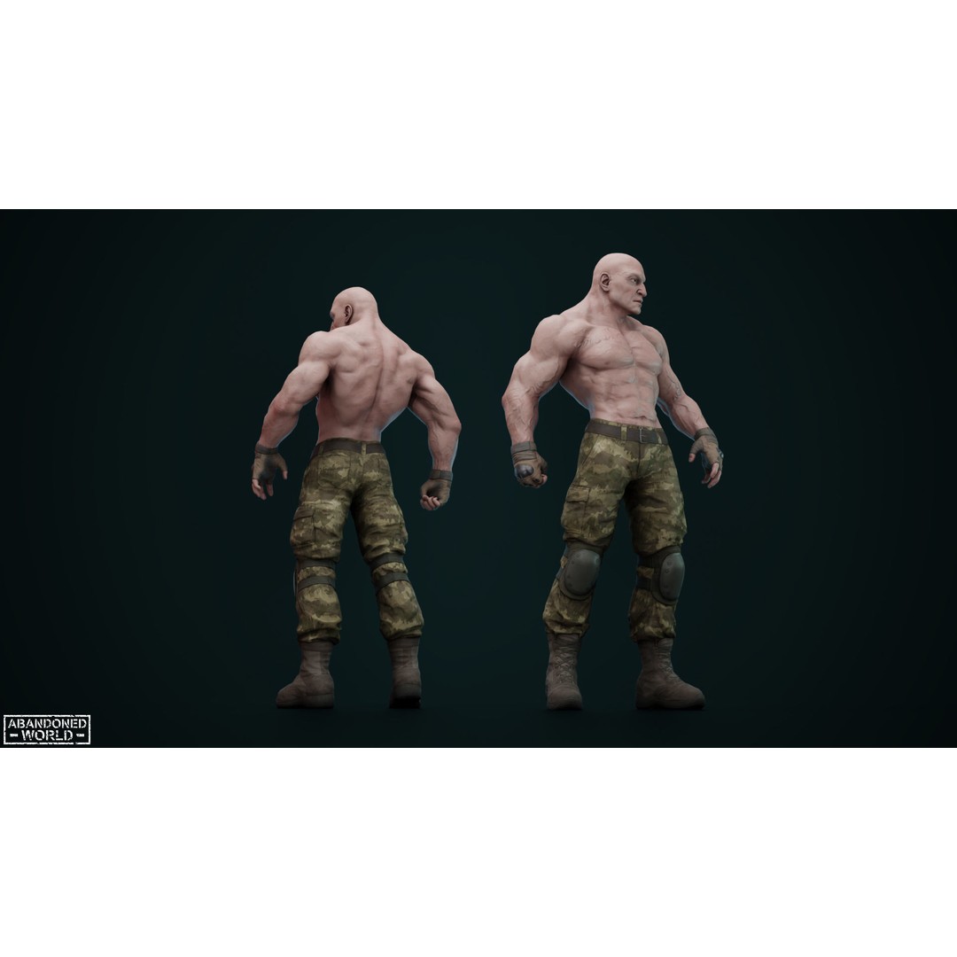 Military Boss 3D Model – Low Poly Game Ready Character for Unity, UE4 - View 5