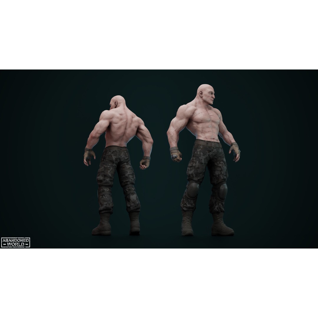 Military Boss 3D Model – Low Poly Game Ready Character for Unity, UE4 - View 8