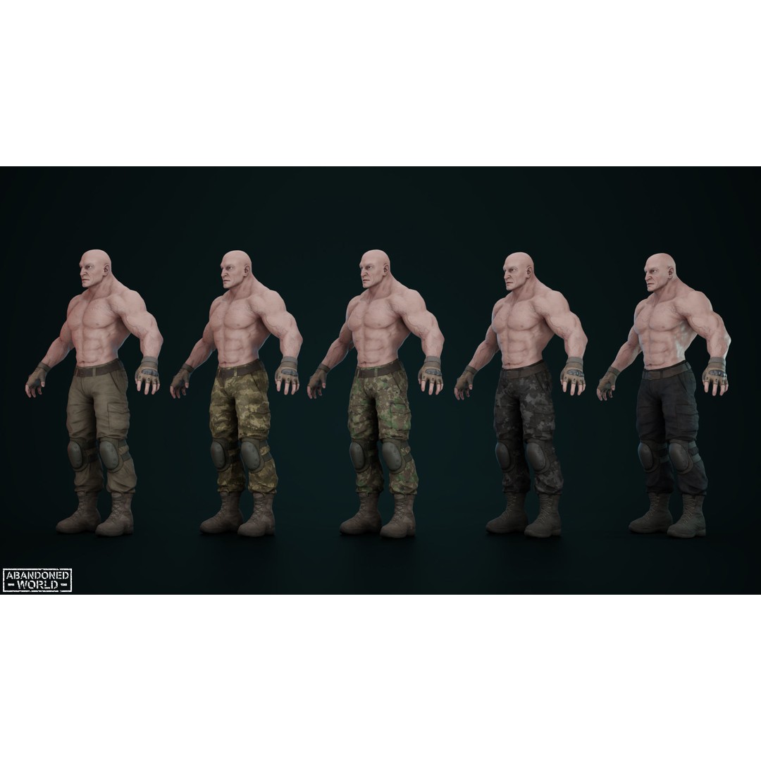 Military Boss 3D Model – Low Poly Game Ready Character for Unity, UE4 - View 9