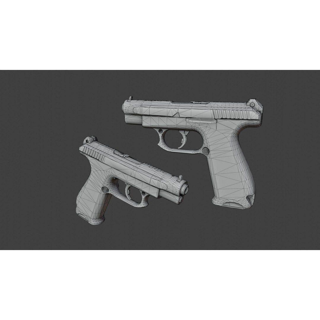 GSh 18 Pistol 3D Model – Low Poly Rigged Game Asset, FBX