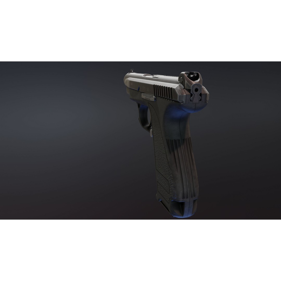 GSh 18 Pistol 3D Model – Low Poly Rigged Game Asset, FBX - View 5