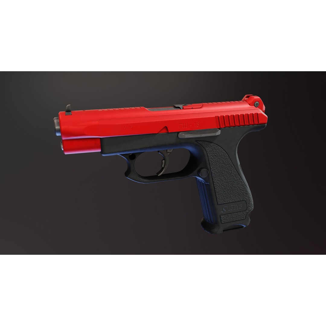 GSh 18 Pistol 3D Model – Low Poly Rigged Game Asset, FBX - View 7